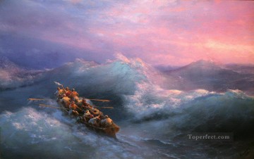 Ivan Aivazovsky el naufragio Ocean Waves Pinturas al óleo